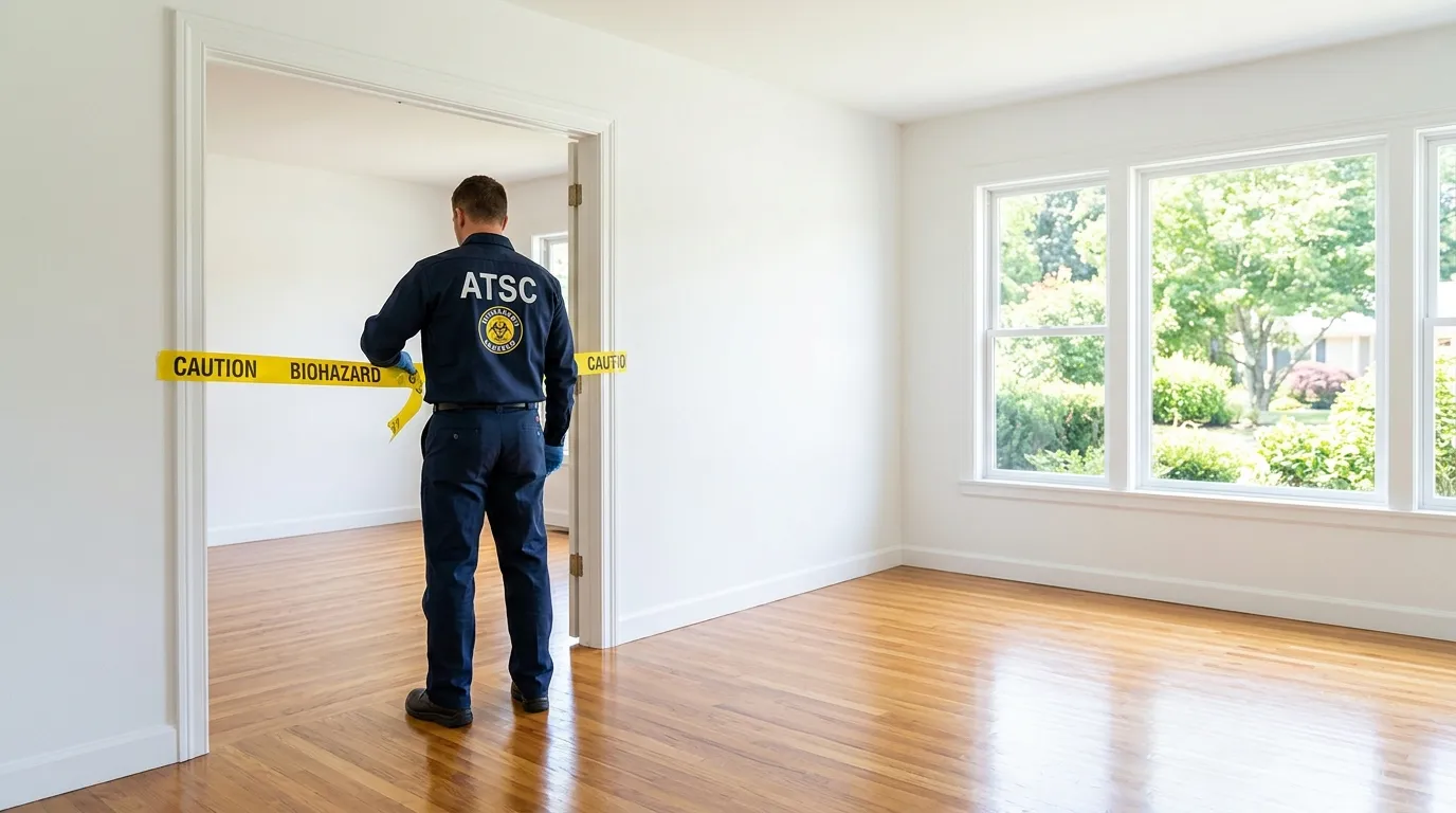 Certified biohazard cleanup crew performing Decomposition Cleanup in El Paso